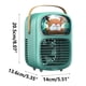 thumbnail image 3 of Enfriador de aire portátil de escritorio con tanque de agua de 400 ml y bandeja de hielo | Ventilador de 4 velocidades, nebulizador, luz nocturna y humidificador | Recargable por USB para el hogar,, 3 of 9