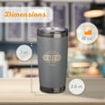 thumbnail image 2 of Christian Art Gifts Stainless Steel Double Wall Vacuum Insulated Tumbler Travel Mug for Men & Women: Walk by Faith - 2 Cor. 5:7 Bible Verse, Clean Hot/Cold Drinkware, Gray, 18 oz., 2 of 6