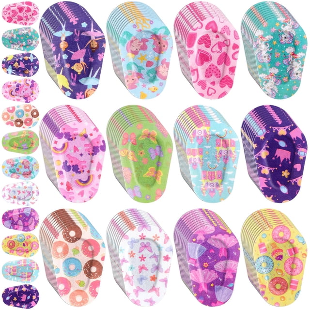 Panelee 60 Parches Adhesivos de Ojos para Niños Parches para Ojos de Material Transpirable a Granel, Vendajes Adhesivos de Diseños Coloridos y Divertidos de Algodón de