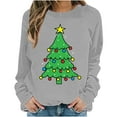thumbnail image 5 of Taylonsss Chandail en Molleton de Noël à Col Rond pour Femmes Manches Longues Chandail Décontracté pour Hiver et Printemps Usage Quotidien, 5 of 5