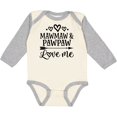 thumbnail image 3 of Inktastic Mawmaw and Pawpaw Love Me Girls Long Sleeve Baby Bodysuit, 3 of 5