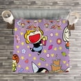 thumbnail image 3 of Ambesonne Birthday Quilted Bedspread Set 3 Pcs, Birthday, King Size, Multicolor, 3 of 3