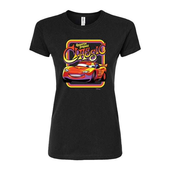 Disney Cars - Radiator Springs Classic Lightning McQueen - Juniors Fitted Graphic T-Shirt