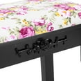 thumbnail image 4 of Patiojoy MDF Dressing Stool Old-fashioned Vanity Chair Cushion Padded Seat w/ Rose Pattern Black, 4 of 8