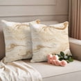 thumbnail image 3 of Pack of 2 Outdoor Pillow Covers 26x26 Inch Waterproof Beige Marble Throw Pillow Covers,Decorative Couch Pillow Case Sham Chic Neutral Minimalist Fluid Aesthetic Patio Garden Pillowcases Cushion Cover, 3 of 8