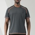 thumbnail image 3 of Sngxgn T-Shirts for Men Comfortable Soft Fabric Classic Tee(Dark Gray,XXXXL), 3 of 6