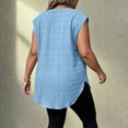 thumbnail image 6 of cfhntfmh Women's Plus Size Oversized Tops Summer Cap Sleeve T Shirts V Neck Dressy Casual Vacation Blouses Fashion Boho Clothes, 6 of 7