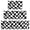 Black and White Wavy Checkered Pattern, variant on Black and White Wavy Checkered Pattern Kitchen Rugs Set Of 3, Non Slip Washable Kitchen Runner Rugs, Decorative Floor Mats for Sink Laundry and Home Use, 17"x30" + 17"x47" + 17"x59"