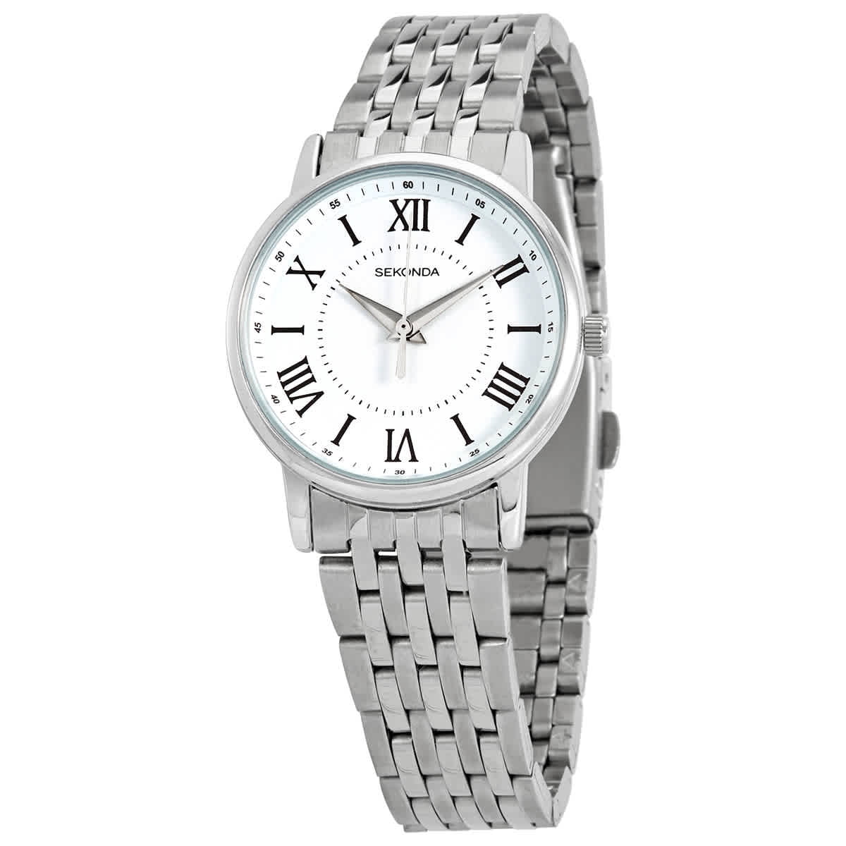 Montre-bracelet Femme Sekonda - Cadran Blanc, Style épuré Et Moderne