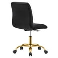 thumbnail image 4 of Modway Ripple Armless Performance Velvet Office Chair in Gold Black, 4 of 9