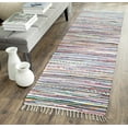 thumbnail image 2 of Safavieh Rag Rug Collection RAR121M Handmade Boho Stripe Cotton Runner, 2'3" x 12' , Grey / Multi, 2 of 4