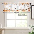thumbnail image 3 of JOOCAR Pumpkin Leaves Polyester Window Valance Curtain for Home Kitchen Living Room Bedroom Bathroom Decor 54x18 inch, 3 of 5