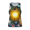 thumbnail image 4 of Gaeub Space Planet Men's Athletic Tank Top, Workout Sleeveless Shirts, Running Tank Tops for Gym, Running, Training - Large, 4 of 9