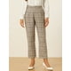 thumbnail image 3 of Pantalones de tobillo de trabajo de oficina Allegra K a cuadros de mujer Caqui XS, 3 of 5