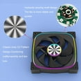 thumbnail image 5 of Ventilador de Chasis ARGB para Caja de Escritorio, 12 cm, Control de Temperatura, Silencioso, PWM, 5 V, 3 Pines, Color Negro., 5 of 5