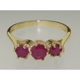 thumbnail image 5 of LBG British Made 18k Yellow Gold Natural Ruby Womens Promise Ring - 33 size options - Size 7, 5 of 6
