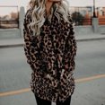 thumbnail image 4 of Levmjia Winter Coat for Women 2023 Trendy Fleece Jacket Fashion Leopard Printing Long Sleeve Open Front Loose Outerwear Blouse Coat Tops, 4 of 8