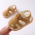 thumbnail image 3 of HBYJLZYG Baby Sandals Flat Shoes Infant First Walkers, Newborn Baby Girls Boys Roman Shoes Sandals Soft Sole Shoes Birthday Shower Gift, 3 of 5