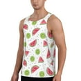 thumbnail image 2 of Fotbe Watermelon And Kiwi Pattern Men's Quick Dry Workout Tank Top Gym Muscle Tee Fitness Bodybuilding Sleeveless T Shirt Breathable Workout Shirt-Medium, 2 of 9