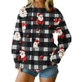 thumbnail image 2 of Yteetum Women's Oversized Christmas Sweatshirts Crewneck Xmas Graphic Pullover Hoodless Sweatshirts Top Womens Casual Christmas Print Loose Long Sleeve Round Neck Sweatshirt Fall Clothes Clothes, 2 of 8