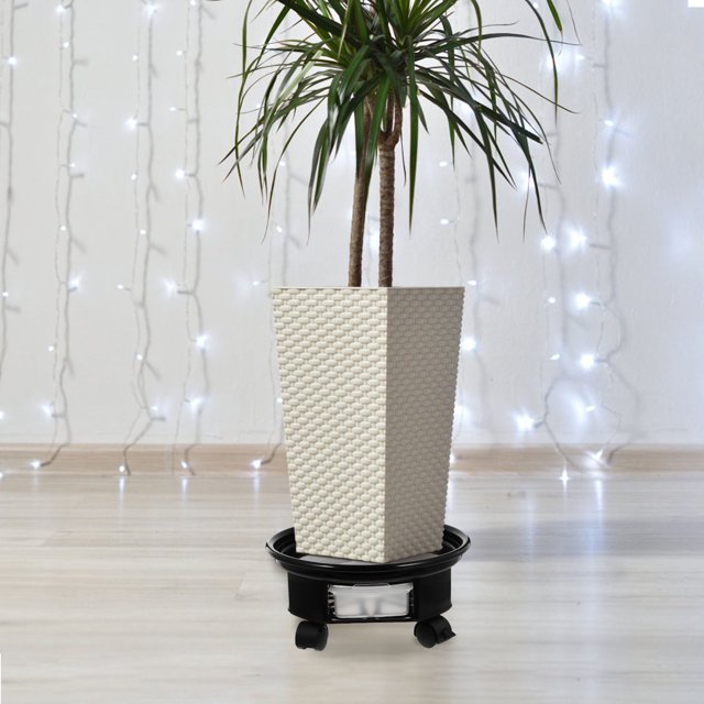 TABLETREANDS Soporte Para Plantas Con De Almacenamiento De Y Negro Práctico Y Duradero