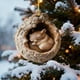 thumbnail image 1 of Adornos Navideños de Animales Acrílicos Planos con Diseño de Búho y Mapache, Impresos En 2D, Juego de 2 | Decoraciones Navideñas Duraderas con Cordón | Ideas para Árboles de Navidad, Coronas, Decorac, 1 of 5