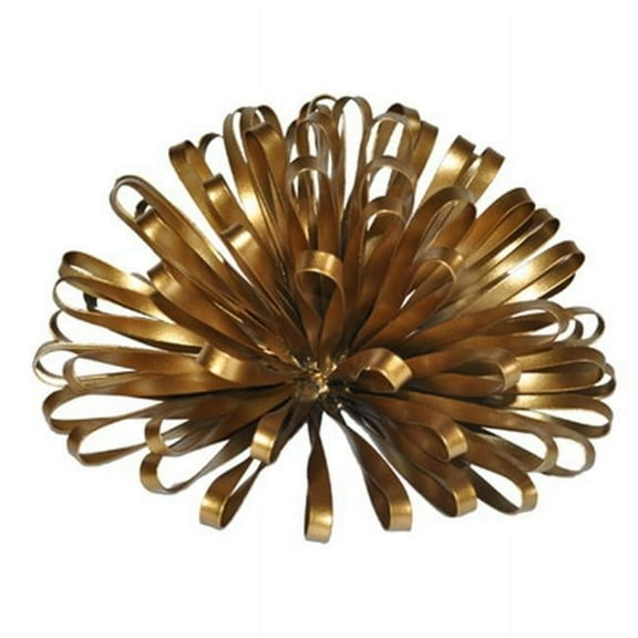 Home Entryway Gold Metal Ribbon Tabletop Decor - Small