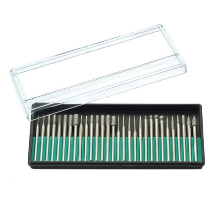 

ToolTreaux Diamond Coated Cutting Burrs Set Assorted Rotary Tools 30pc 150 Grit