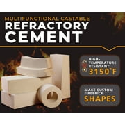 Girtech FireCast Castable Refractory Cement Mix 3110 Degree Fahrenheit 20 Lbs High Temperature Heat Resistant Fireproof Mortar Build Repair Pizza Oven Fire Places Forge Kiln Stove