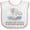 White and Pink, variant on Inktastic My Great Aunt Loves Me to the Moon and Back Elephants Boys or Girls Baby Bib