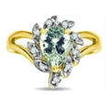 thumbnail image 2 of Star K � Pear Shape 8x6 Green Amethyst Halo Split Shank Ring, 2 of 9