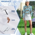 thumbnail image 5 of Garronmavis Hot Dog Golf Ball Golf Tennis Shirt Women Long Sleeve Size M Zip Up Collar Shirts Casual Work Pickleball Shirts, 5 of 7