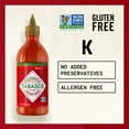 thumbnail image 4 of Tabasco Sriracha Sauce, 20 oz Regular Bottle, Gluten Free, 4 of 9
