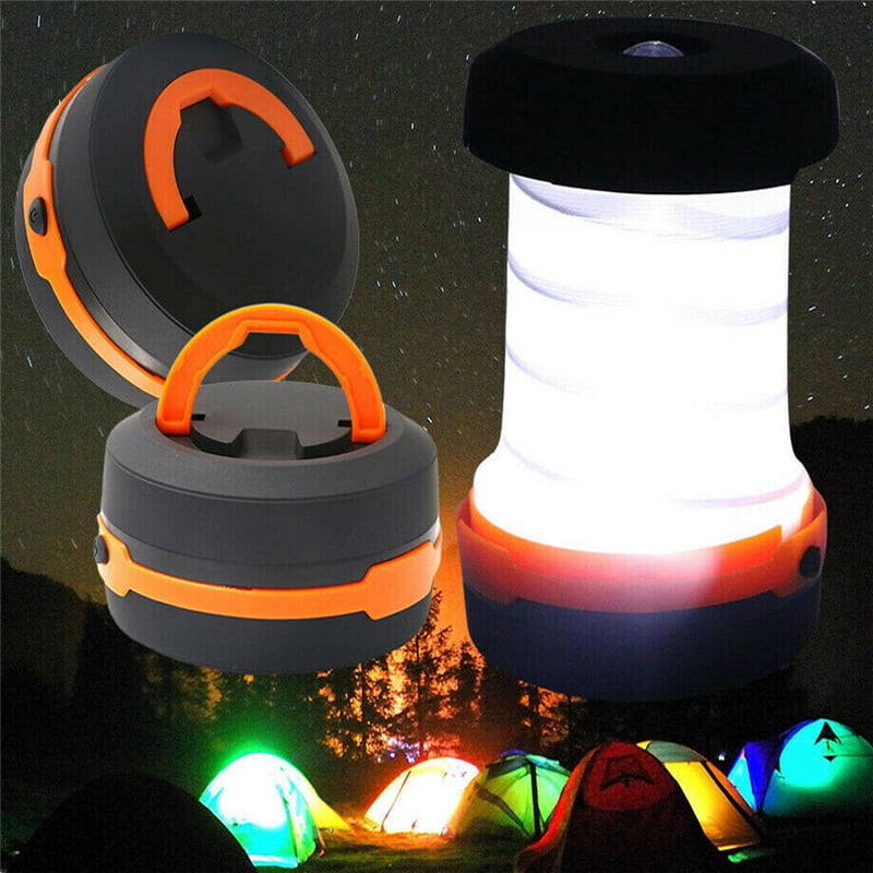 2pcs 3 Mode Camping Lantern Folding Retractable Led Tent Flashlight