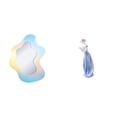 thumbnail image 1 of Espejo Reflectante De Cerámica Con Forma De Dama, Estatua Moderna Nórdica Para Decoración De Pared De Baño Y Adorno De Escritorio O Estante, De Porcelana Acrílica., 1 of 8