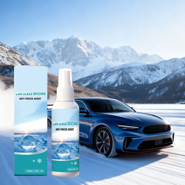 De Icer Spray 100ml Winter Multi Scene Snow Ice Melter, Fast Cryogenic Propylene Glycol for Windshield Door Lock, Anti Freeze Protection for Car Glass Rubber Metal Plastic Garage Safe Use