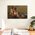 thumbnail image 3 of Elephant Stock Safari Cheetah Family Wall Art - Horizontal Canvas Wall Art - Living Room Wall Decor - Animal Canvas - Green And Brown Decor - 12" x 8", 3 of 8