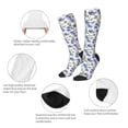 thumbnail image 5 of Haiem Blue Flax Flowers Socks, Funny Novelty Crazy Design Cotton Socks Sports Socks Knee High Socks For Men, Women,1Pairs - Gift For Working Friends, 5 of 8
