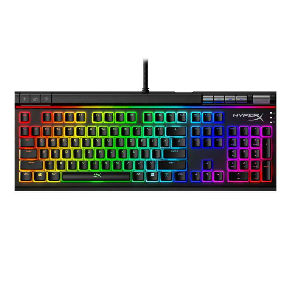 HyperX Alloy Elite 2 – Mechanical Gaming Keyboard, HyperX Red Linear Switch, Software-Controlled Light & Macro Customization, ABS Pudding Keycaps, Media Controls, RGB LED Backlit