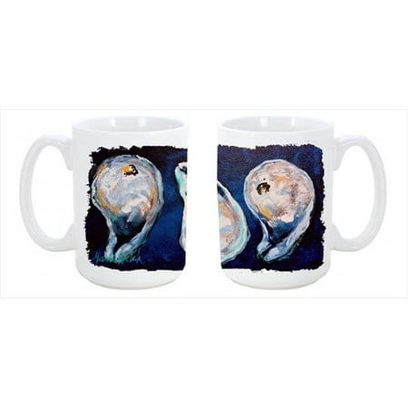 

Oysters Give Me More Dishwasher Safe Microwavable Ceramic Coffee Mug 15 oz.