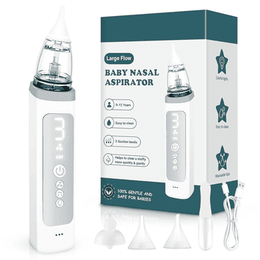 Kidsjoy Baby Nasal Aspirator, Baby Nose Sucker, Electric Nose Aspirator for Toddler, Automatic Baby Nose Cleaner with 3 Suction Level & Music & Light