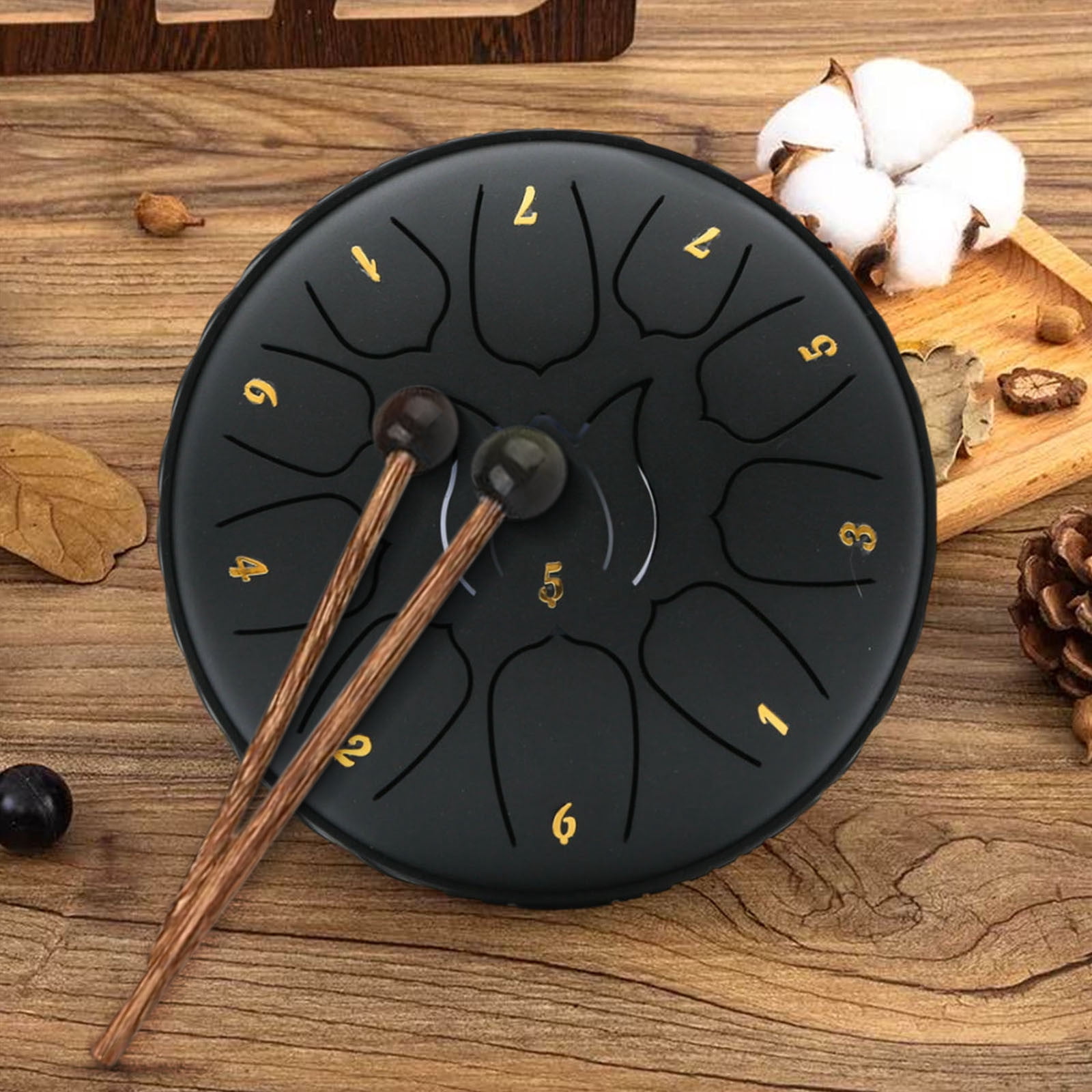 JGJJUGN 6-Inch 11 Tone Hand Drum Forget Worry Drum Portable Carbon Steel Musical Instrument for Stress Relief and Relaxation