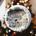 thumbnail image 3 of Round Acrylic Christmas Decorations Reindeer Hanging Sign Festive Wall Decorations, 3 of 6