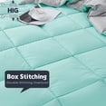 thumbnail image 4 of HIG Reversible Lightweight Comforter Set - All Season Down Alternative Comforter Queen Summer Duvet Insert Blue Quilted Bedding Comforters with Corner Tabs Full/Queen Size Aqua Blue/Light Grey, 4 of 8