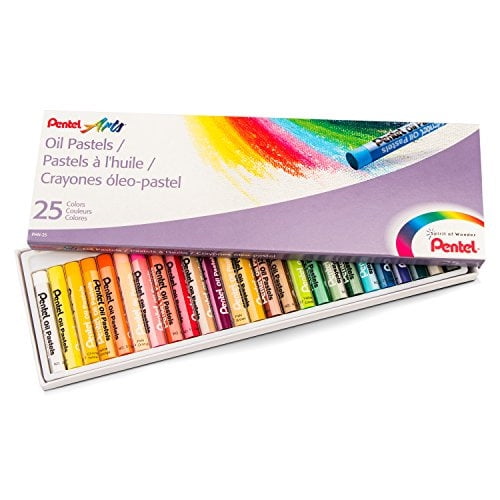 Pentel Arts Oil Pastels 1 pack of 25 sticks Assorted colours 