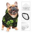 thumbnail image 2 of Bingfone Skulls And Cobwebs Dog Clothes Hoodie, Pet Winter Coat,Puppy Sweatshirts for Small Dogs Boy Girl,Suitable for All Breeds-X-Small, 2 of 6