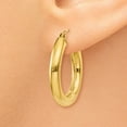 thumbnail image 3 of 14K Yellow Gold Earring Hoop Women'S 25 mm Polished 4Mm Lightweight Tube Earrings, 3 of 4