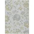 thumbnail image 2 of 3' X 5' Silver Gray And Gold Floral Washable Indoor Outdoor Area Rug, 2 of 5