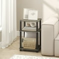 thumbnail image 2 of Furinno TURN-N-TUBE 3-Tier End Table Night Stand in Grey Oak, 2 of 8