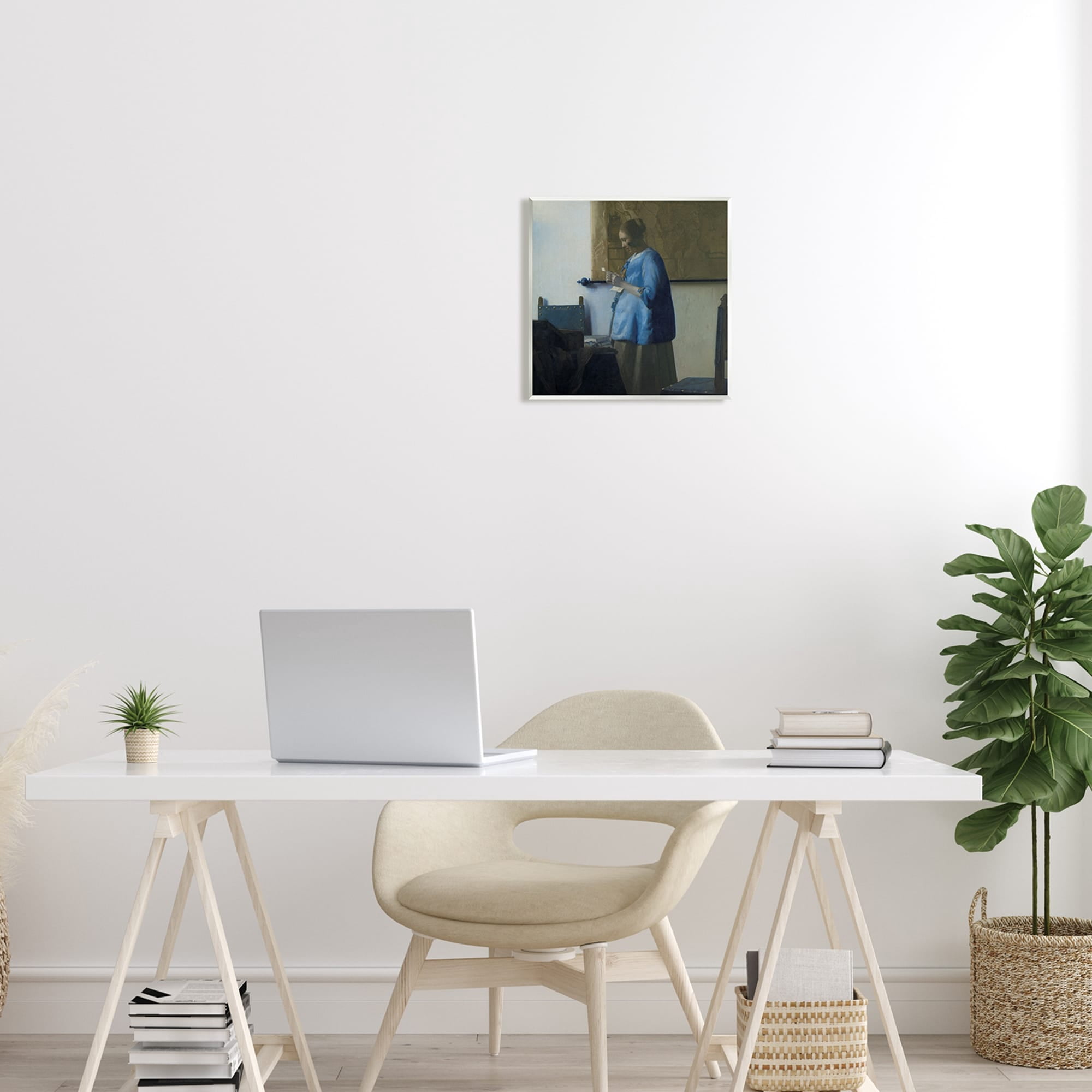 Stupell Industries Woman Reading a Letter Johannes Vermeer Classical Painting Painting Unframed Art Print Wall Art, Design by one1000paintings